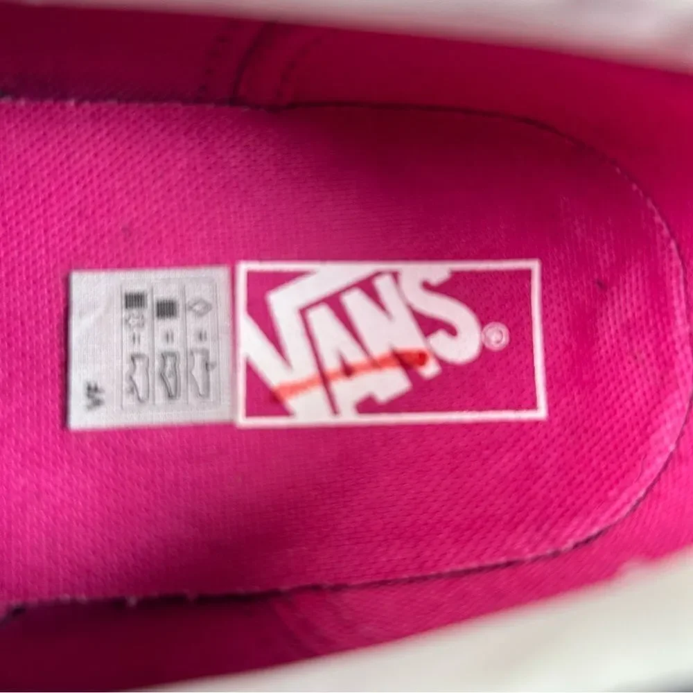New Vans Slip On Fuzzy Monster Faux Fur Black Pink Shoes Youth Kids Size 5 - Picture 10 of 11